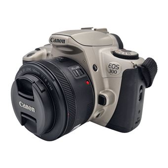 Ongepast zeil Kruipen Filmspiegelreflexcamera Canon EOS 300 + EF 50mm f/1.8 II Zwart - Refurbished  - Analoge camara - Fnac.be