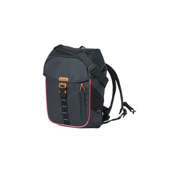 Sac à dos vélo Basil Miles Tarpaulin Nordlicht 17 L Noir et Orange