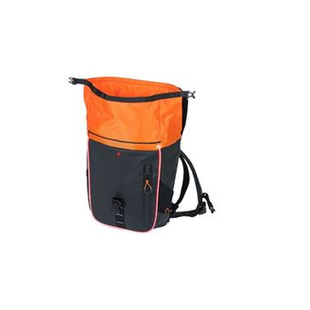 Sac à dos vélo Basil Miles Tarpaulin Nordlicht 17 L Noir et Orange