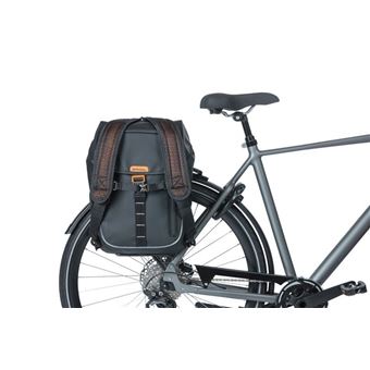 Sac à dos vélo Basil Miles Tarpaulin Nordlicht 17 L Noir et Orange