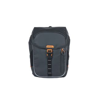 Sac à dos vélo Basil Miles Tarpaulin Nordlicht 17 L Noir et Orange