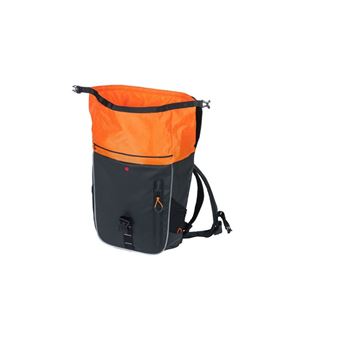 Sac à dos vélo Basil Miles Tarpaulin Nordlicht 17 L Noir et Orange