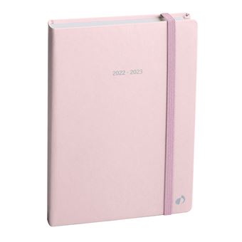 Agenda scolaire Quo Vadis 2022 2023 Eurotext élastique Pastel Rose