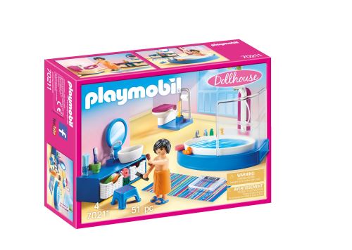 Playmobil Dollhouse 70211 Salle De Bain Avec Baignoire