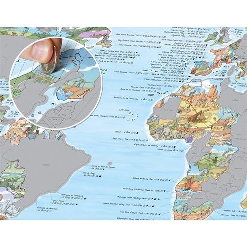 Carte du monde à gratter Backpacker édition