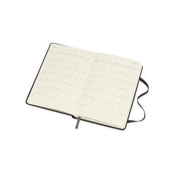 Agenda semainier Moleskine Horizontal Format de poche Couverture rigide 2022 Noir