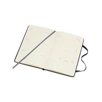 Agenda semainier Moleskine Horizontal Format de poche Couverture rigide 2022 Noir
