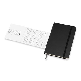 Agenda semainier Moleskine Horizontal Format de poche Couverture rigide 2022 Noir