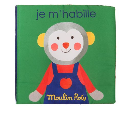 Livre tissu Moulin Roty Je m'habille Les Popipop