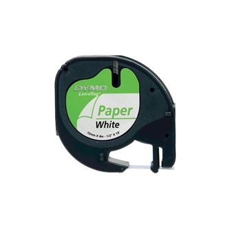 Recharges d'étiquettes Dymo 12 mm x 4 m Blanc - 1