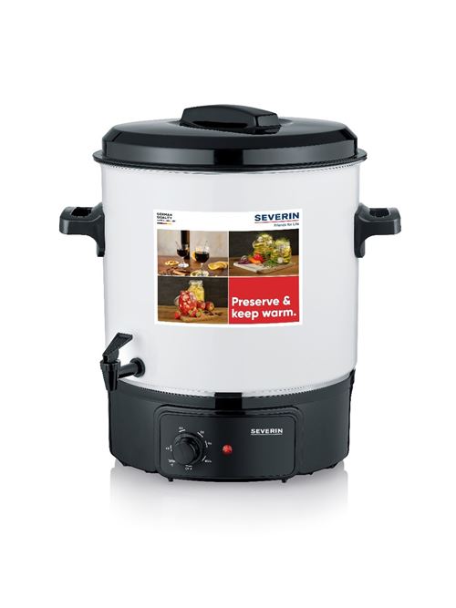 Stérilisateur électrique Avec Robinet Severin Ea3654 1800 W Blanc Et Noir