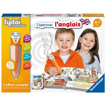 Lecteur interactif avec livre Ravensburger Tiptoi® J'apprends l'anglais