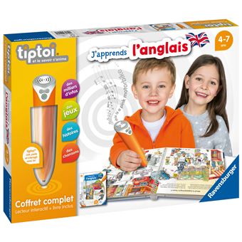 Lecteur interactif avec livre Ravensburger Tiptoi® J'apprends l'anglais