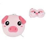 Oreiller de voyage Itotal masque de nuit Cochon Rose