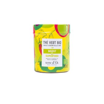 Thé vert Bio Terre d'Oc Superfood Boost boite de 80 g