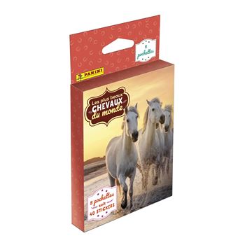 Blister 8 Pochettes Panini - Les Plus Beaux Chevaux Du Monde - Collection Stickers Chevaux