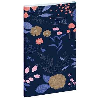 Agenda civil semainier de poche Exacompta EasyTime 17 Mini Labo 9 x 17 cm Janvier à Décembre 2024 Bleu