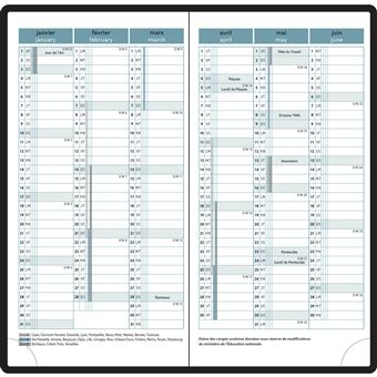 Agenda Exacompta - Recharge agenda de poche Mini 10 - 2 Jours 6,5 x 10,5 cm  Janvier à Décembre 2024