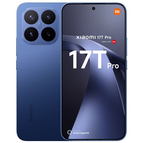 Smartphone Xiaomi 17T Pro 6,83 5G Double nano SIM 512 Go Bleu conçu avec Leica