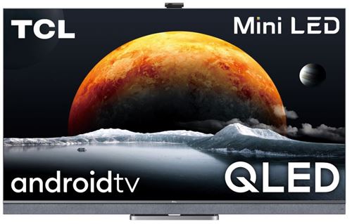 TCL 55C825 - 55 diagonale klasse (54.6 zichtbaar) - C82 Series led-achtergrondverlichting lcd-tv - QLED - met camera - Smart TV - Android TV - 4K UHD (2160p) 3840 x 2160 - HDR - direct brandende led - aluminium
