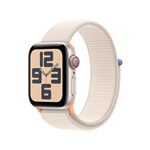 Apple Watch SE GPS + Cellular, boîtier en Aluminium Lumière Stellaire de 40 mm avec boucle sport Lumière Stellaire