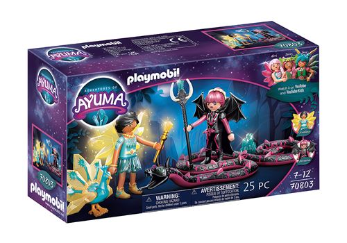 Playmobil Ayuma 70803 Crystal Fairy et Bat Fairy avec animaux