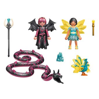 Playmobil Ayuma 70803 Crystal Fairy et Bat Fairy avec animaux