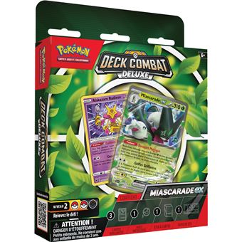 Cartes à collectionner Pokémon Deck Combat Deluxe Miascarade Ex et Palmaval Ex