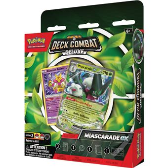 Cartes à collectionner Pokémon Deck Combat Deluxe Miascarade Ex et Palmaval Ex