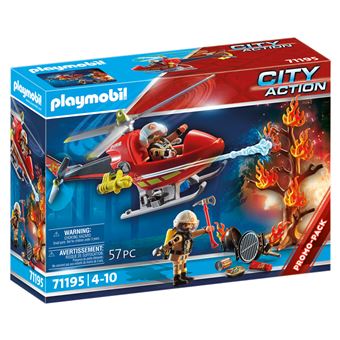 Playmobil City Action 71195 Hélicoptère bombardier des pompiers