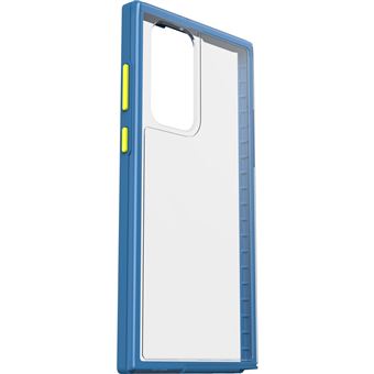 Coque renforcée pour Samsung Galaxy S22 Ultra LifeProof See Transparent contour bleu