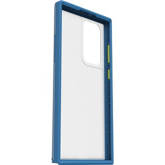 Coque renforcée pour Samsung Galaxy S22 Ultra LifeProof See Transparent contour bleu