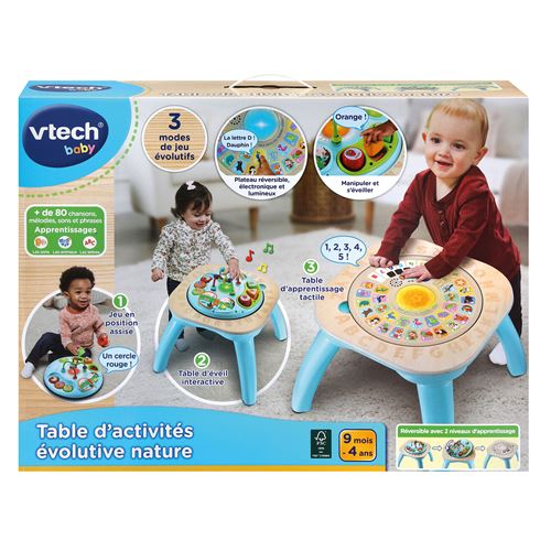 Table d'activités Vtech Baby évolutive nature 3 en 1