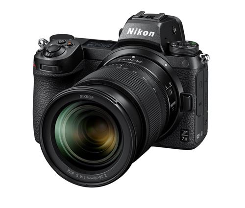 Appareil photo Hybride Nikon Z7II noir + Objectif Z 24-70mm f/4 S + Bague FTZ