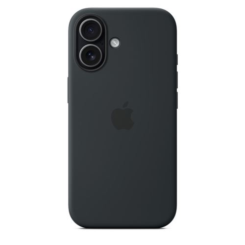 Coque Apple en silicone avec MagSafe noir pour iPhone 17