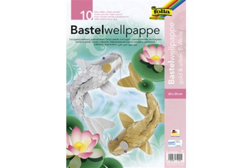 Folia folia carton ondul&eacute; pour travaux manuels, 250 x 350 mm noir