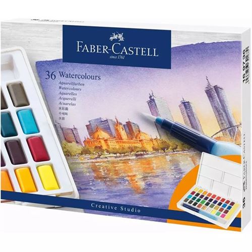 Boîte de 36 Aquarelles en godets Faber-Castell Creative Studio