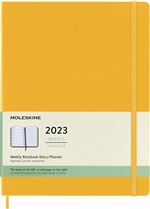 Agenda scolaire Moleskine 2022 2023 Semainier très grand format Rigide Jaune Orangé