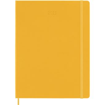 Agenda scolaire Moleskine 2022 2023 Semainier très grand format Rigide Jaune Orangé