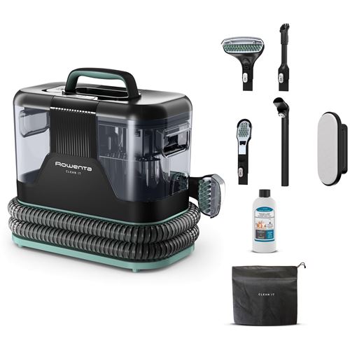 Aspirateur À Main Rowenta Shampouineuse Textile Clean It In5021F0 Noir Vert