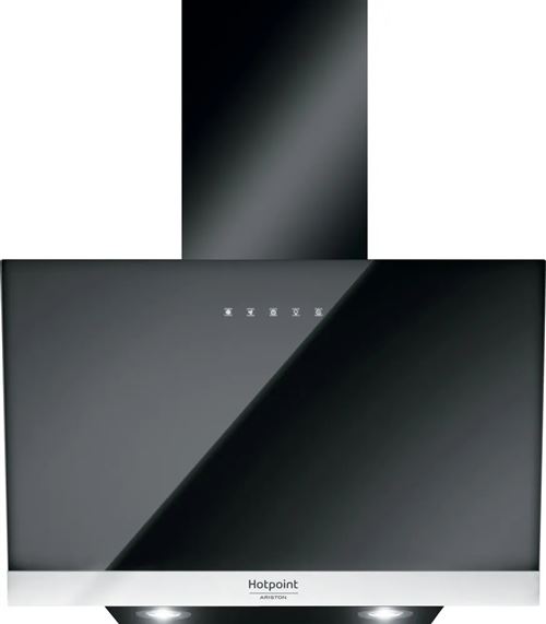Hotpoint Ariston Hhvp 8.7F Lt K - Hotte - Hotte Décorative - Largeur : 79.8 Cm - Profondeur : 32.6 Cm - Evacuation & Recyclage - avec Moteur Interne - Noir