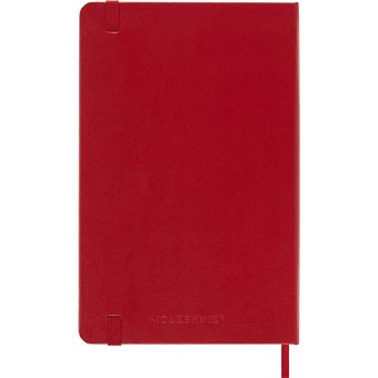 Carnet classique format moyen Moleskine à pages blanches couverture rigide Rouge