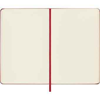 Carnet classique format moyen Moleskine à pages blanches couverture rigide Rouge