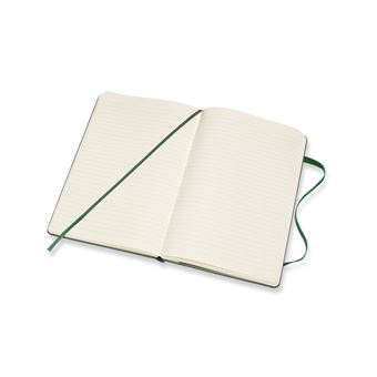 Carnet classique grand format ligné Moleskine couverture rigide Vert