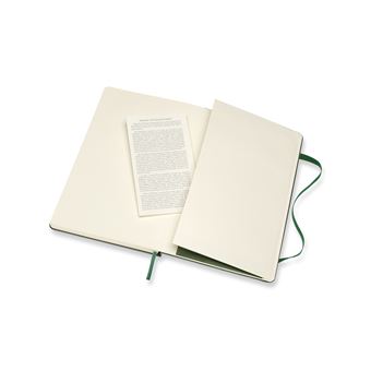 Carnet classique grand format ligné Moleskine couverture rigide Vert