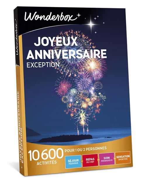 Coffret Cadeau Wonderbox Joyeux Anniversaire Exception Coffret Cadeau Achat Prix Fnac