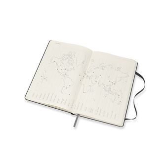 Agenda semainier Moleskine Grand format Couverture rigide 2022 Noir