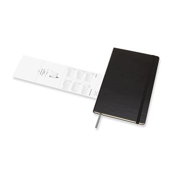 Agenda semainier Moleskine Grand format Couverture rigide 2022 Noir