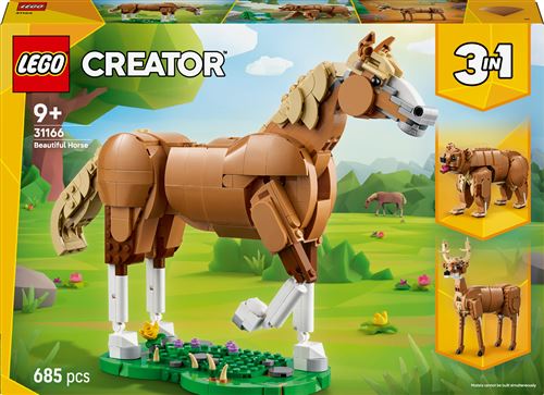 LEGO® Creator 3-en-1 31166 Le beau cheval
