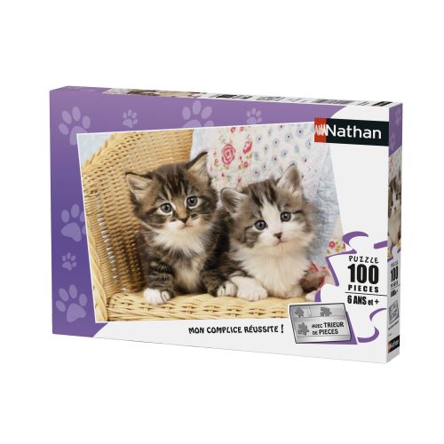 Ntha Puzzle 100 Pièces Nathan Duo De Chatons